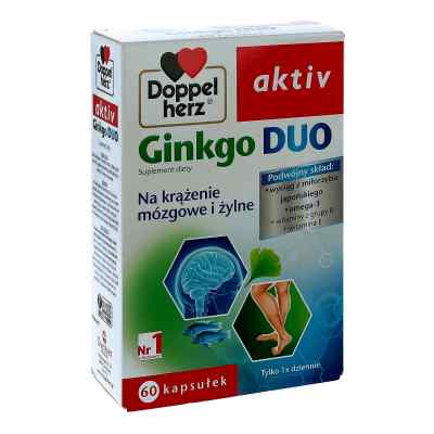 Doppelherz aktiv Ginkgo Duo kapsułki 60  od QUEISSER PHARMA GMBH & CO. PZN 08300404