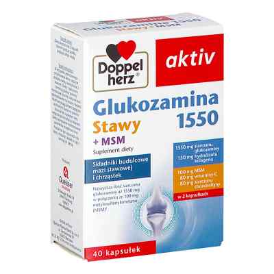 Doppelherz aktiv Glukozamina 1550 Stawy + MSM kapsułki