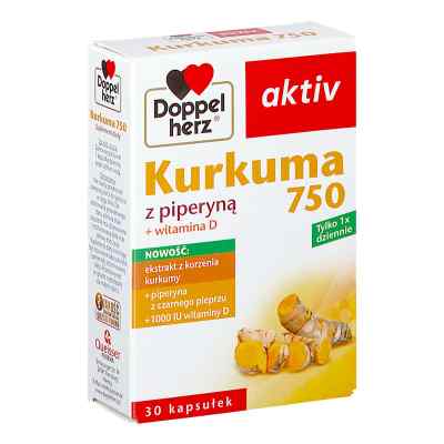 Doppelherz aktiv Kurkuma z piperyną kapsułki 30  od QUEISSER PHARMA GMBH PZN 08303745