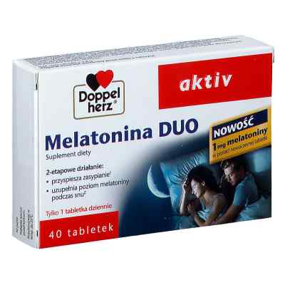 Doppelherz aktiv Melatonina DUO tabletki 40  od QUEISSER PHARMA GMBH & CO. PZN 08303671