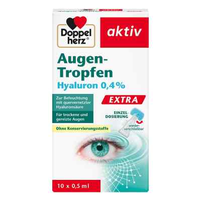 Doppelherz Augen Hyaluron 0,4% Extra krople 10X0.5 ml od Queisser Pharma GmbH & Co. KG PZN 13425304