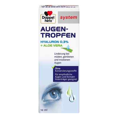 Doppelherz Augen-tropfen Hyaluron 0,3% system 10 ml od Queisser Pharma GmbH & Co. KG PZN 13946204