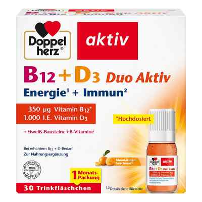 Doppelherz B12+d3 Duo Aktiv Trinkampullen 30 szt. od Queisser Pharma GmbH & Co. KG PZN 17586004