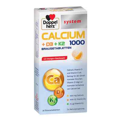 Doppelherz Calcium 1000+d3+k2 system tabletki musujące  2X13 szt. od Queisser Pharma GmbH & Co. KG PZN 15302043