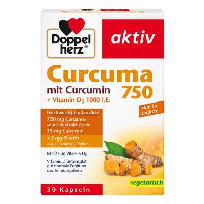 Doppelherz Curcuma 750 kapsułek 30 szt. od Queisser Pharma GmbH & Co. KG PZN 15657421