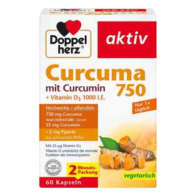Doppelherz Curcuma 750 kapsułki 60 szt. od Queisser Pharma GmbH & Co. KG PZN 15889806