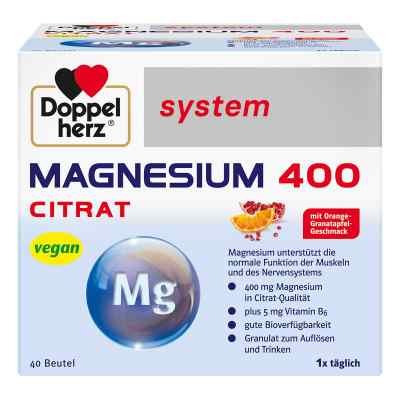 Doppelherz Cytrynian magnezu 400 – granulki  40 szt. od Queisser Pharma GmbH & Co. KG PZN 03979846