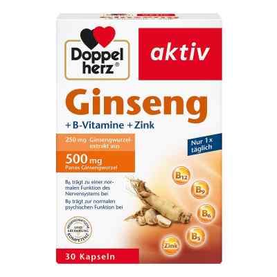 Doppelherz Ginseng 250+b-vitamine+zink kapsułki