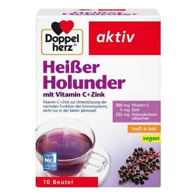 Doppelherz Heißer Holunder granulat czarny bez z wit.C + cynk 10 szt. od Queisser Pharma GmbH & Co. KG PZN 09071450