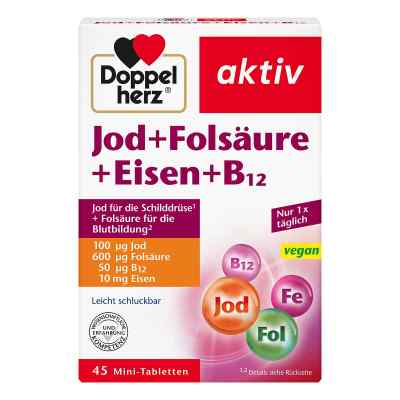 Doppelherz Jod+folsäure+eisen+b12 tabletki 45 szt. od Queisser Pharma GmbH & Co. KG PZN 16487984