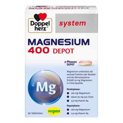 Doppelherz Magnesium 400 Depot system tabletki 60 szt. od Queisser Pharma GmbH & Co. KG PZN 13906305