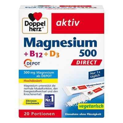 Doppelherz Magnez 500 + B12 + D3 DEPOT DIRECT 20 szt. od Queisser Pharma GmbH & Co. KG PZN 19397135