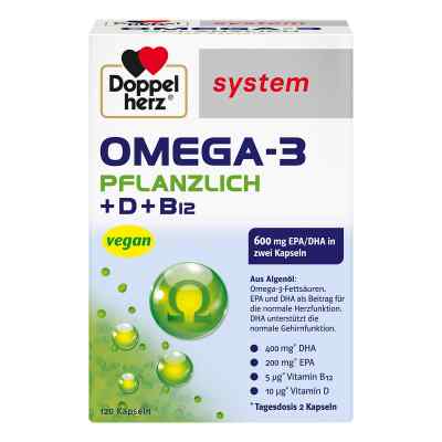 Doppelherz Omega-3 pflanzlich system kapsułki 120 szt. od Queisser Pharma GmbH & Co. KG PZN 16224776