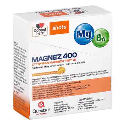 Doppelherz Shots Magnez 400 ampułki do picia