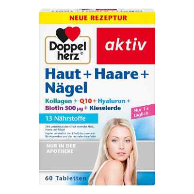 Doppelherz Skóra+ Włosy+Paznokcie tabletki 60 szt. od Queisser Pharma GmbH & Co. KG PZN 08588369