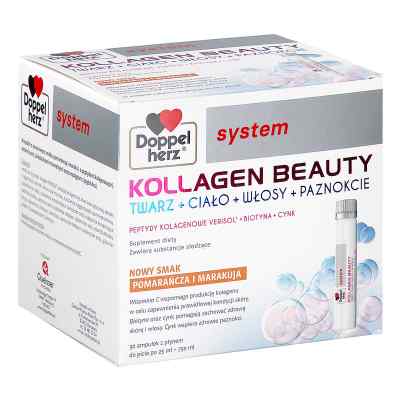 Doppelherz System Kollagen Beauty smak pomarańcza i marakuja