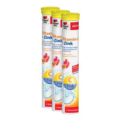 Doppelherz Vitamin C Zink Brausetabletten  3 x 15 szt. od Queisser Pharma GmbH & Co. KG PZN 08100838