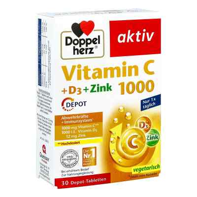 Doppelherz Vitamin C1000 +d3+zink Depot Tabletten 30 szt. od Queisser Pharma GmbH & Co. KG PZN 17580390
