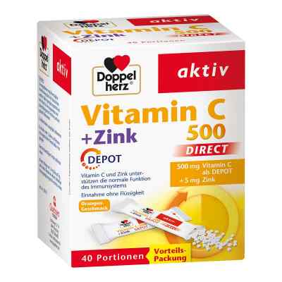 Doppelherz Vitamin C5 00+zink Depot Direct Pellets 40 szt. od Queisser Pharma GmbH & Co. KG PZN 16927093