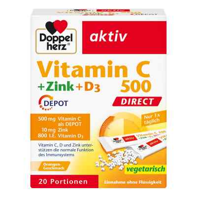 Doppelherz Vitamin C5 00+zink+d3 Depot Direct Pel. 20 szt. od Queisser Pharma GmbH & Co. KG PZN 17628197
