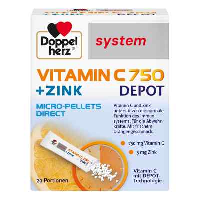 Doppelherz Witamina C 750 Depot + cynk saszetki 20 szt. od Queisser Pharma GmbH & Co. KG PZN 15425426