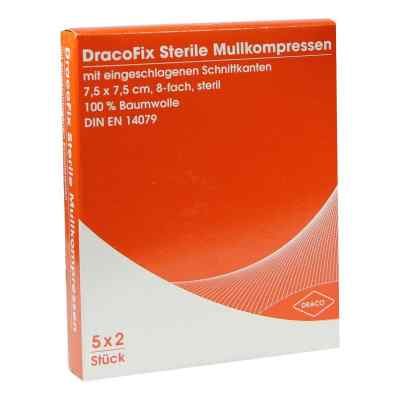 Dracofix Peel Kompressen 7,5x7,5 cm steril 8fach