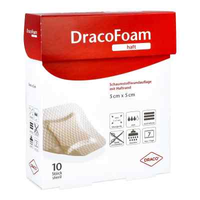 Dracofoam Haft Schaumstoff Wundauflage 5x5 cm