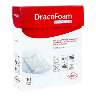 Dracofoam Infekt haft Schaumst.wundauf.5x5 cm