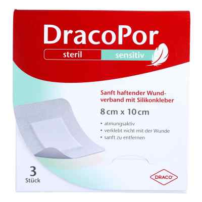 Dracopor Sensitiv 8x10 Cm Steril M.silikonkleber 3 szt. od Dr. Ausbüttel GmbH & Co. KG PZN 17183128