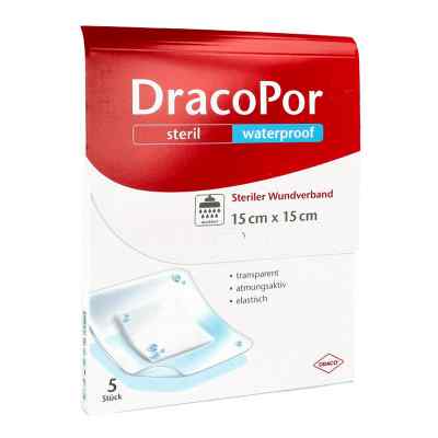 Dracopor waterproof Wundverband 15x15 cm steril