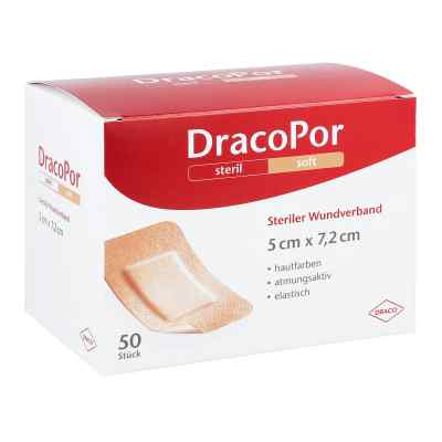 Dracopor Wundverband 5x7,2 cm steril hautfarben