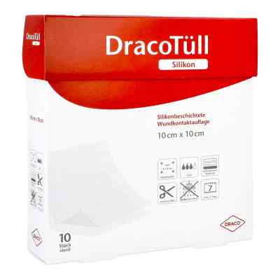 Dracotüll Sil.10x10 cm silikonbes.Wundkont.Aufl.