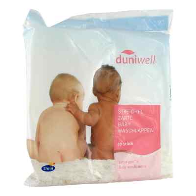 Duniwell Baby Waschlappen Streichelzart 40 szt. od Duni GmbH PZN 06884193