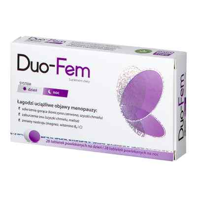Duo Fem tabletki na menopauzę na dzień i na noc 56  od NATUR PRODUKT PHARMA SP. Z O.O. PZN 08300826