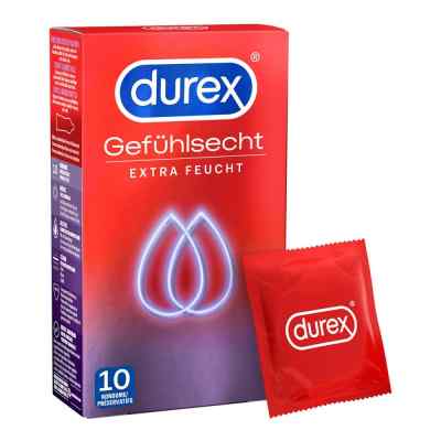 Durex Gefühlsecht extra feucht Kondome 10 szt. od Reckitt Benckiser Deutschland Gm PZN 06730320