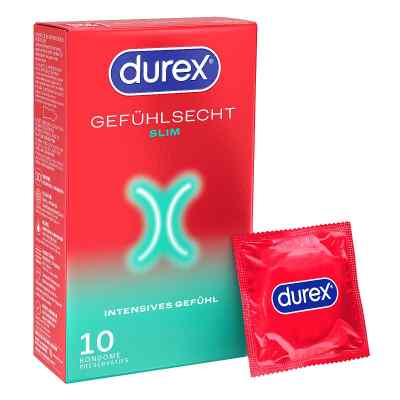 Durex Gefühlsecht Slim Kondome 10 szt. od Reckitt Benckiser Deutschland GmbH PZN 19847845