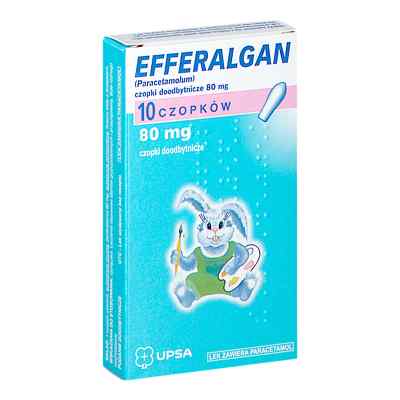 Efferalgan czopki 80 mg 10 od UPSA LABORATOIRES PZN 08303396