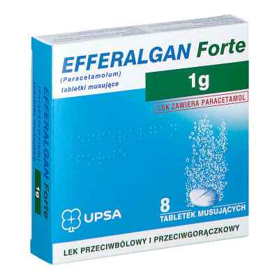 Efferalgan Forte tabletki musujące 1g 8  od BRISTOL MYERS SQUIBB S.A. PZN 08302127