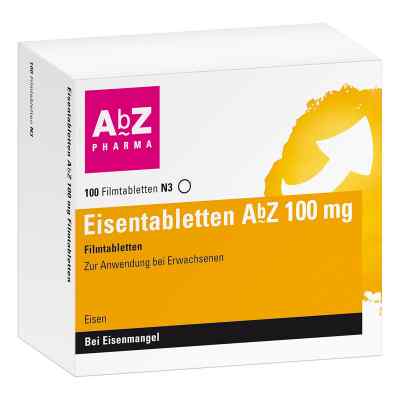 Eisentabletten Abz 100 mg Filmtabl. 100 szt. od AbZ Pharma GmbH PZN 06683767