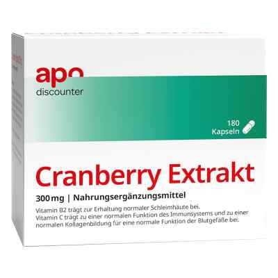 Ekstrakt z żurawiny 300 mg kapsułki 180 szt. od apo.com Group GmbH PZN 16705168