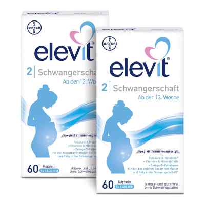 Elevit 2 Schwangerschaft Weichkapseln  2x60  od Bayer Vital GmbH PZN 08100573