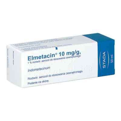 Elmetacin aerozol do stosowania zewnętrznego 50 ml od DAIICHI SANKYO EUROPE GMBH PZN 08301771