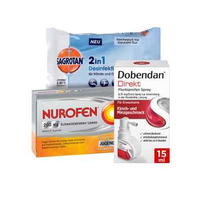 Erkältungsset Dobendan, Nurofen, Sagrotan