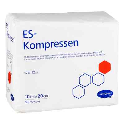Es-kompressen unsteril 10x20 cm 12fach