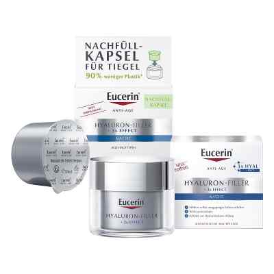 Eucerin Anti Age Hyaluron-Filler krem na noc + kapsułka uzupełni