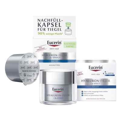 Eucerin Anti Age Hyaluron-Filler Nachtpflege Creme + Nachfüllkap 2x50 ml od Beiersdorf AG Eucerin PZN 08101969