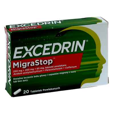 Excedrin MigraStop tabletki powlekane 20  od NOVARTIS CONSUMER HEALTH GMBH PZN 08300554