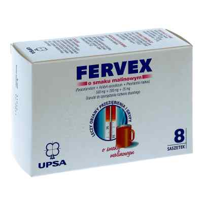 Fervex o smaku malinowym saszetki 8  od UPSA SAS PZN 08300555