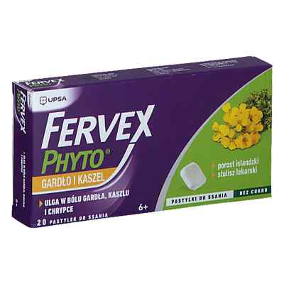 Fervex Phyto Gardło I Kaszel pastylki do ssania 20  od  PZN 08304879
