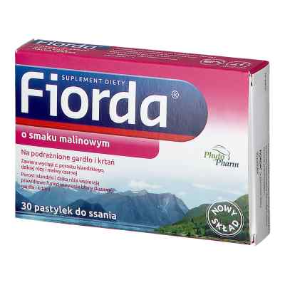 Fiorda o smaku malinowym tabletki do ssania 30 od PHYTOPHARM KLĘKA S.A. PZN 08300838